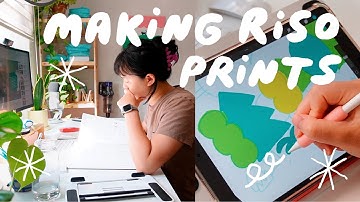 studio vlog ♥︎ making a risograph calendar & my cats