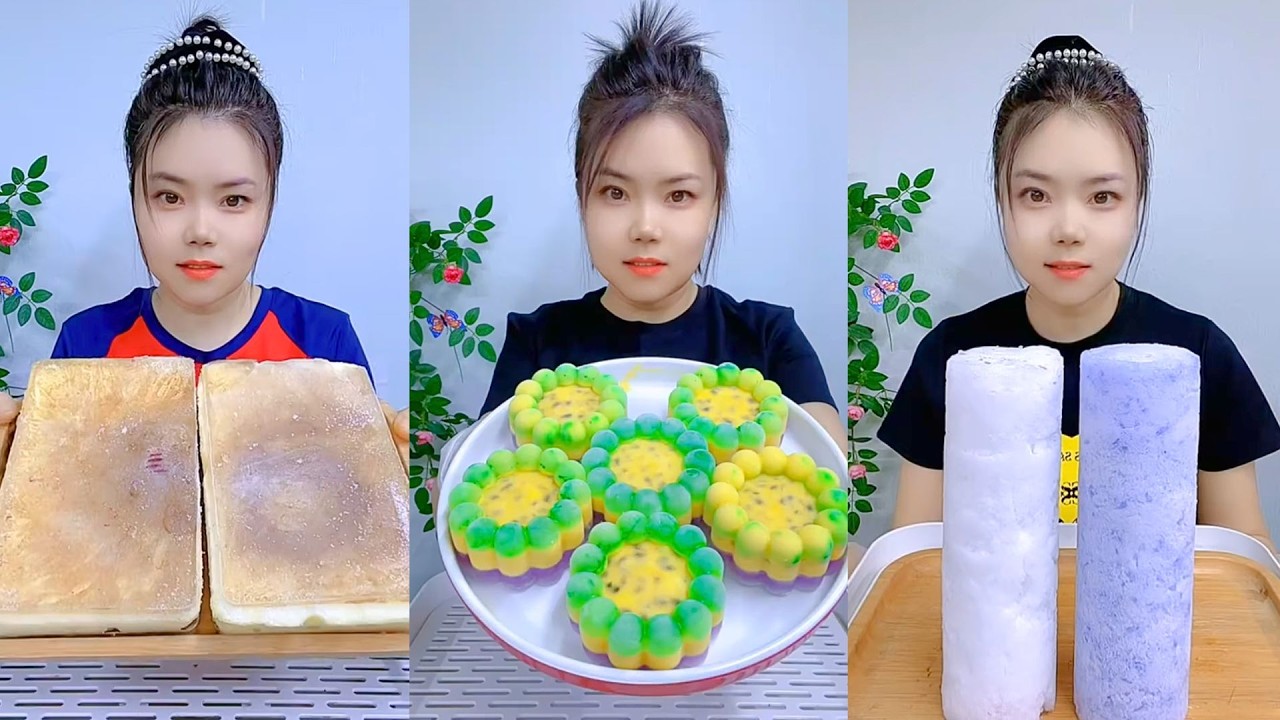 videoClear Jelly Blocks, Passion Fruit Jelly Flowers, Purple Rolls