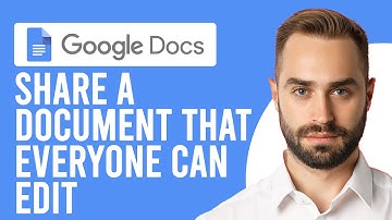 How to Share a Document That Everyone Can Edit (How to Share a Google Doc to Edit Documents)