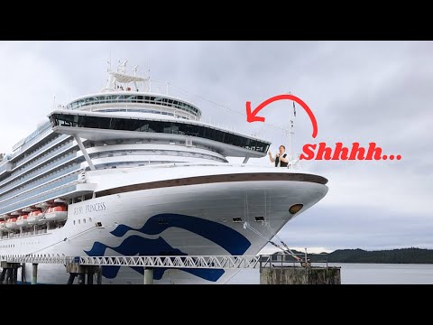 How To Get To This Super-Secret Viewing Area On Top Of The Bridge On The Ruby Princess!