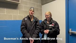 Bozeman's Alexis Hubbard and Brynn King at state swimming