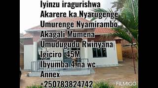 Inzu igurishwa Nyarugenge 45M call +250783824742