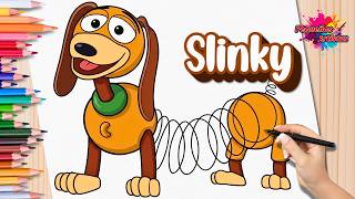 Como Dibujar y Colorear a SLINKY DOG de Toy Story 🐾🎨 paso a paso | Pequeños Artistas