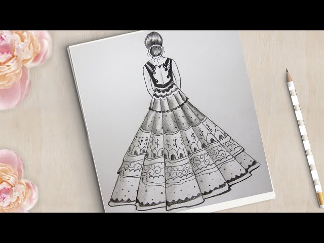 How to draw a Traditional Girl with Dandiya Dance | Beautiful Indian girl  traditional dress drawing | Traditional dresses, Girl drawing, Pencil drawings  easy