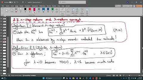 Reinforcement Learning - Les 14-6 - Off Policy Approximation - N-Step Truncated Lambda Return