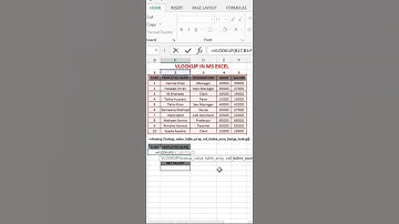 Vlookup Formula | Use Of Vlookup Formula | Excel #excel #ytshorts  #shorts #short