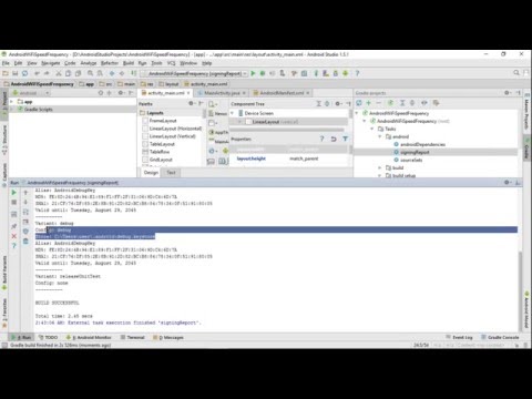 Find debug.keystore and SHA1 in Android Studio
