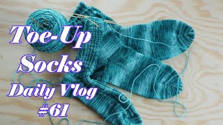 Learning Toe-Up Knitted Socks! Is it better than cuff down? - Daily Vlog - Episode 61