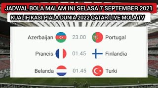Jadwal Bola Malam lni: 7 & 8 September 2021 l Kualifikasi Piala Dunia 2022 screenshot 1