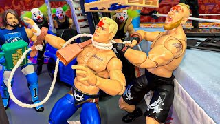 Cody Rhodes vs Brock Lesnar Action Figure Match! Hardcore Championship!