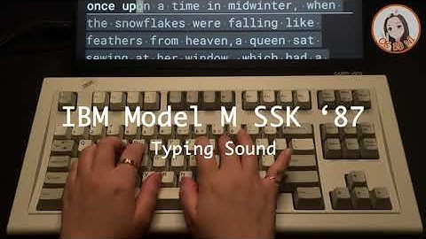 IBM Model M SSK Keyboard Typing Sound (ASMR). 53min