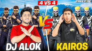 4 Kairos Vs 4 Dj Alok🤣😍Best 4 Vs 4 In Free Fire History - Free Fire India