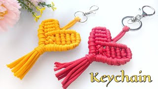 Macrame Heart Keychain Tutorial Diy - Macrame Keychain Heart Mini Macrame Heart Macrame Craft