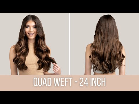 ZALA - QUAD-WEFT 24-INCH CLIP-IN HAIR EXTENSIONS — 100% HUMAN REMY HAIR