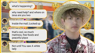 BTS text - the two who get stuck inside the mall