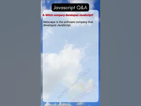 8 Which company developed JavaScript - YouTube