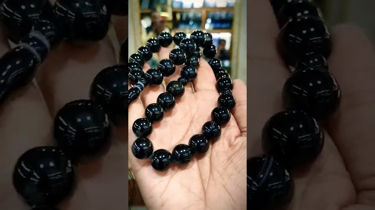 Real Black Aqeeq Tasbih 🖤🖤