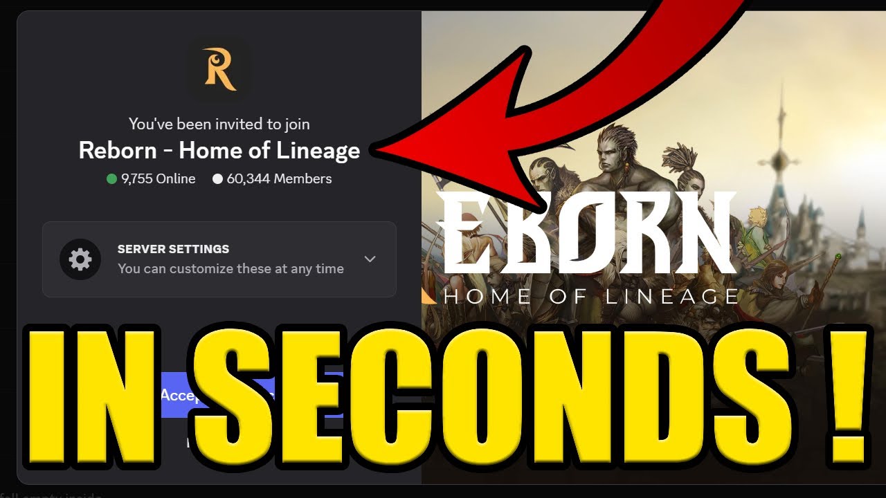 HOW to JOIN REBORN HOME OF LINEAGE DISCORD SERVER ✅PC & MOBILE✅