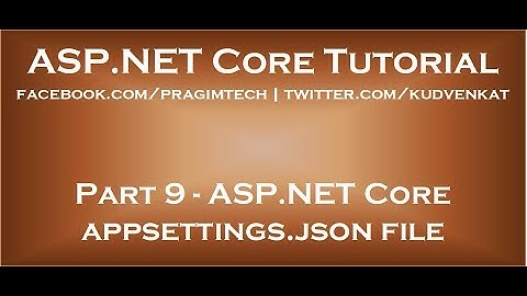 ASP NET Core appsettings json-bestand