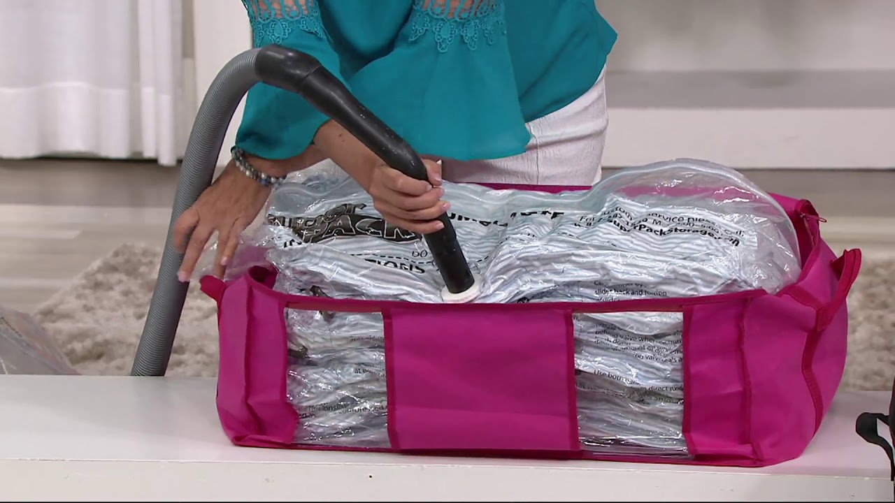 SuperPack 6 Jumbo Totes w/ Compression Bags Plus 2 Bag Bonus on QVC