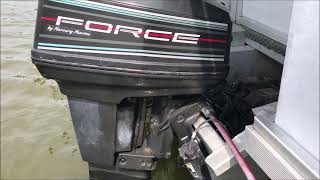 OldGuyDIY Mercury Force 40 Outboard Motor Replace Bad Fuel Line, Adjust Idle, Throttle Linkage 50HP