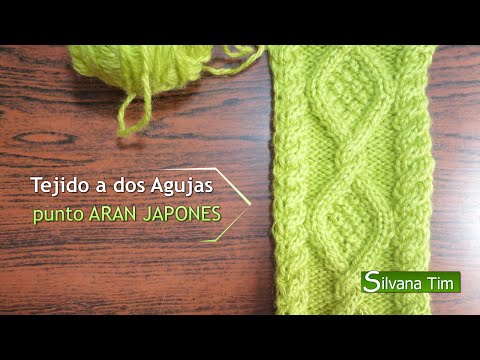 Cómo tejer PUNTO ARAN ROMBOS Y TRENZAS / TRENZA 🧶 Tejido en dos agujas # 39