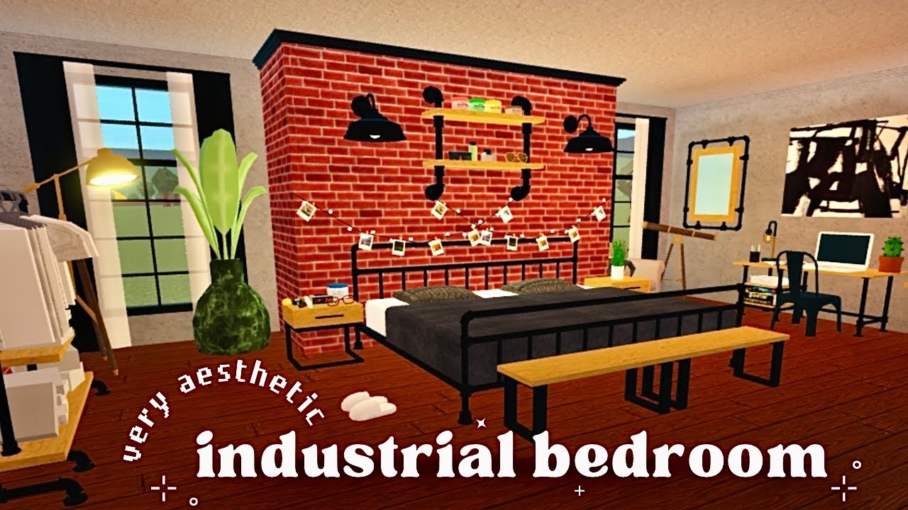 18K AESTHETIC INDUSTRIAL BEDROOM bloxburg room idea ROBLOX