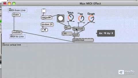 Live 8 405 - Max for Live Basics - 22: Midi Note Sequencer