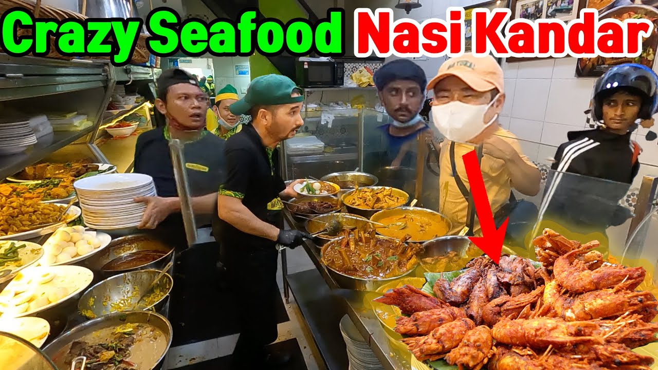 Crazily Delicious Seafood Nasi Kandar! - Best Malaysian Street Food Tour Mukbang