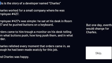 Pocket Game Developer- The Charles Parable Test