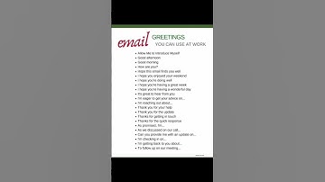 Email Greeting that You Can Use At Work | How to Write Emails In English #shorts