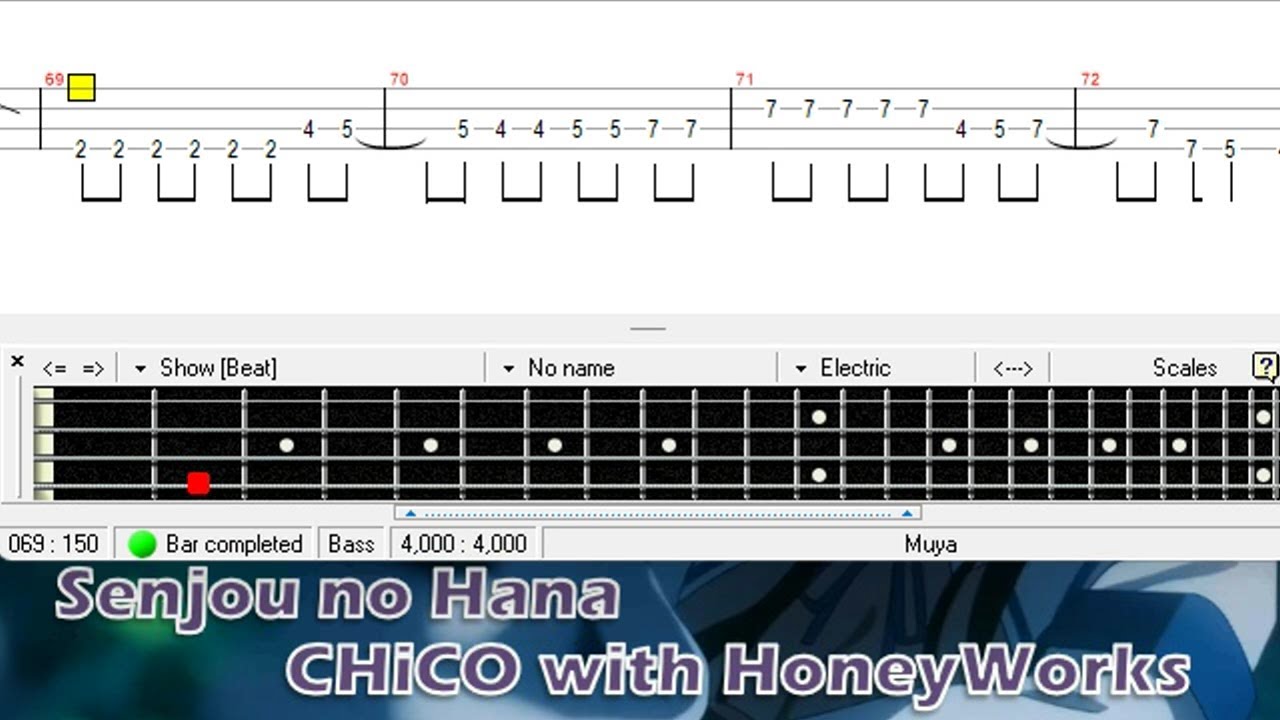 戦場の華 / CHiCO with HoneyWorks / ベース [TAB] Senjou no Hana