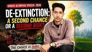 Genius Olympiad Speech - 2026: "De-Extinction: A Second Chance or a Second Risk?" 