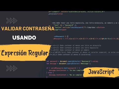Expresión regular para validar una contraseña | JavaScript