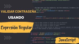 Expresión regular para validar una contraseña | JavaScript