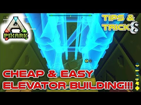Pixark #5 CHEAP & EASY ELEVATOR BUILDING - LIFTING TRACK AND PLATFORM - Copper Ore Mining