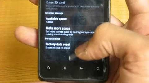 How to erase / reset HTC Evo Design 4G personal data and phone settings