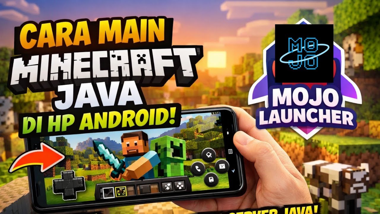 GRATIS!!CARA BERMAIN MINECRAFT JAVA DI HP ANDROID!(MOJO LAUNCHER) - YouTube