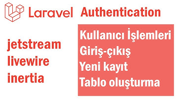 2. Laravel 8 Dersleri: Laravel kullanıcı işlemleri (Authentication), jetstream, livewire ve inertia