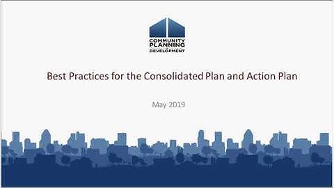 2019 Best Practices for the Consolidated Plan and Action Plan in the eCon Planning Suite