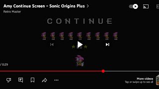 Amy Continue Screen - Sonic Origins Plus by Retro Master 6,004 views 10 months ago 29 seconds