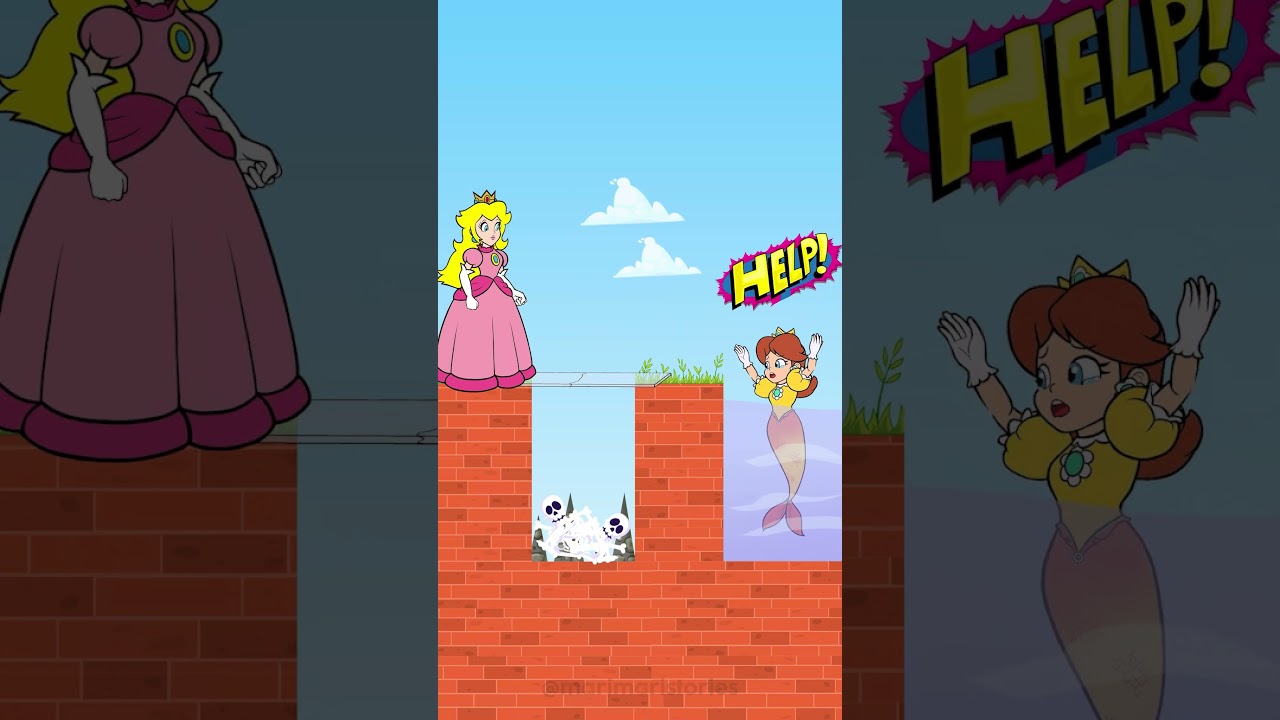 Mario, Beware of bad Mermaid !! Mario Family Story 