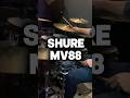 ESSE MICROFONE É INCRÍVEL! #drums #shuremv88 #audio