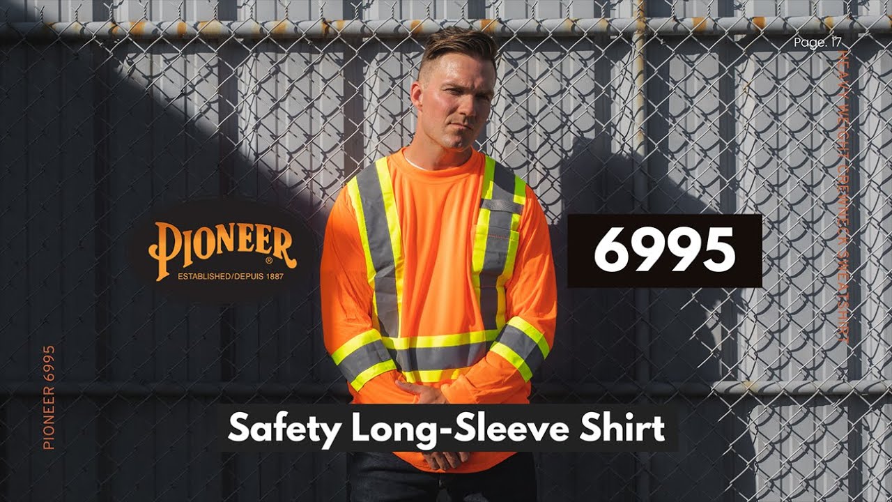 Pioneer 6995 Safety Long-Sleeve Shirt (Hi-Viz Orange) | Safetywear.ca