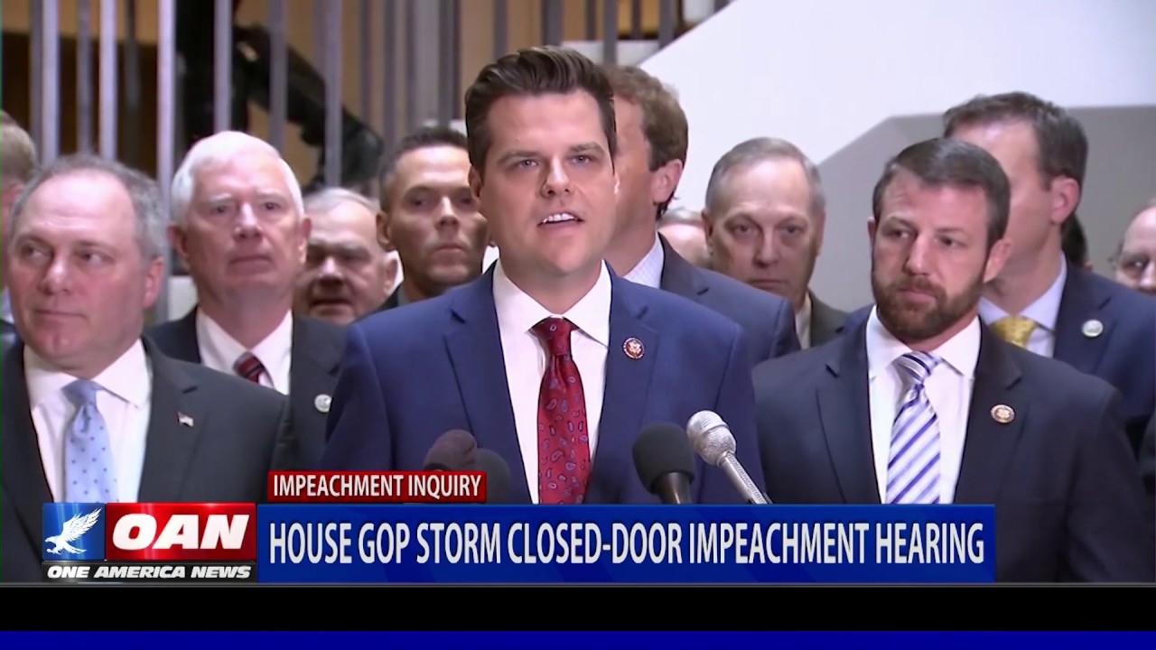 House GOP storm closed-door impeachment hearing