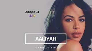 ☆☆ Aaliyah - 4 Page Letter [Lyrics Video] ☆☆🎶✨️
