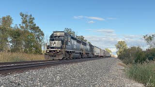 NS B25-11 w\/ NS GP40-2 #3066 and NS SD40E #6333 @ Lotz Rd in Canton, MI 10\/11\/25