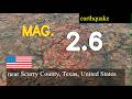 😱🚨 earthquake near Scurry County, Texas, United States live updates today : 2.6 magnitude earthquak