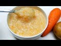 Baby food  carrot potato rice  healthy baby food 6 to 12 months