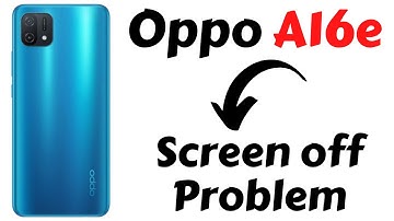 Oppo A16e incoming call screen off problem